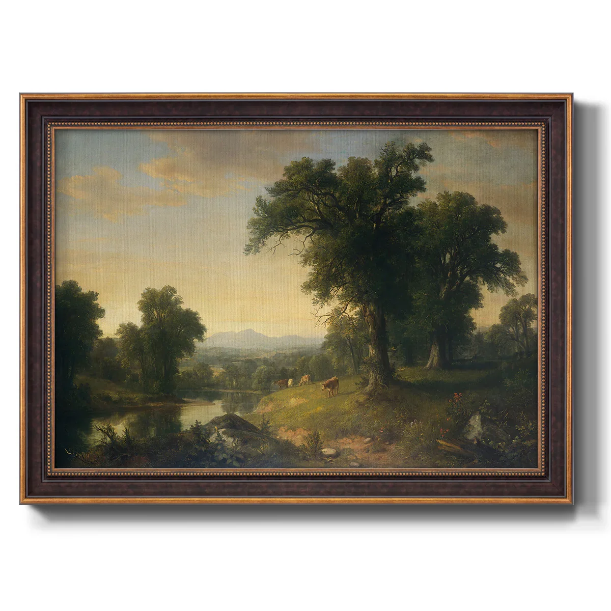 A Pastoral Scene - Ornate Framed Canvas Print