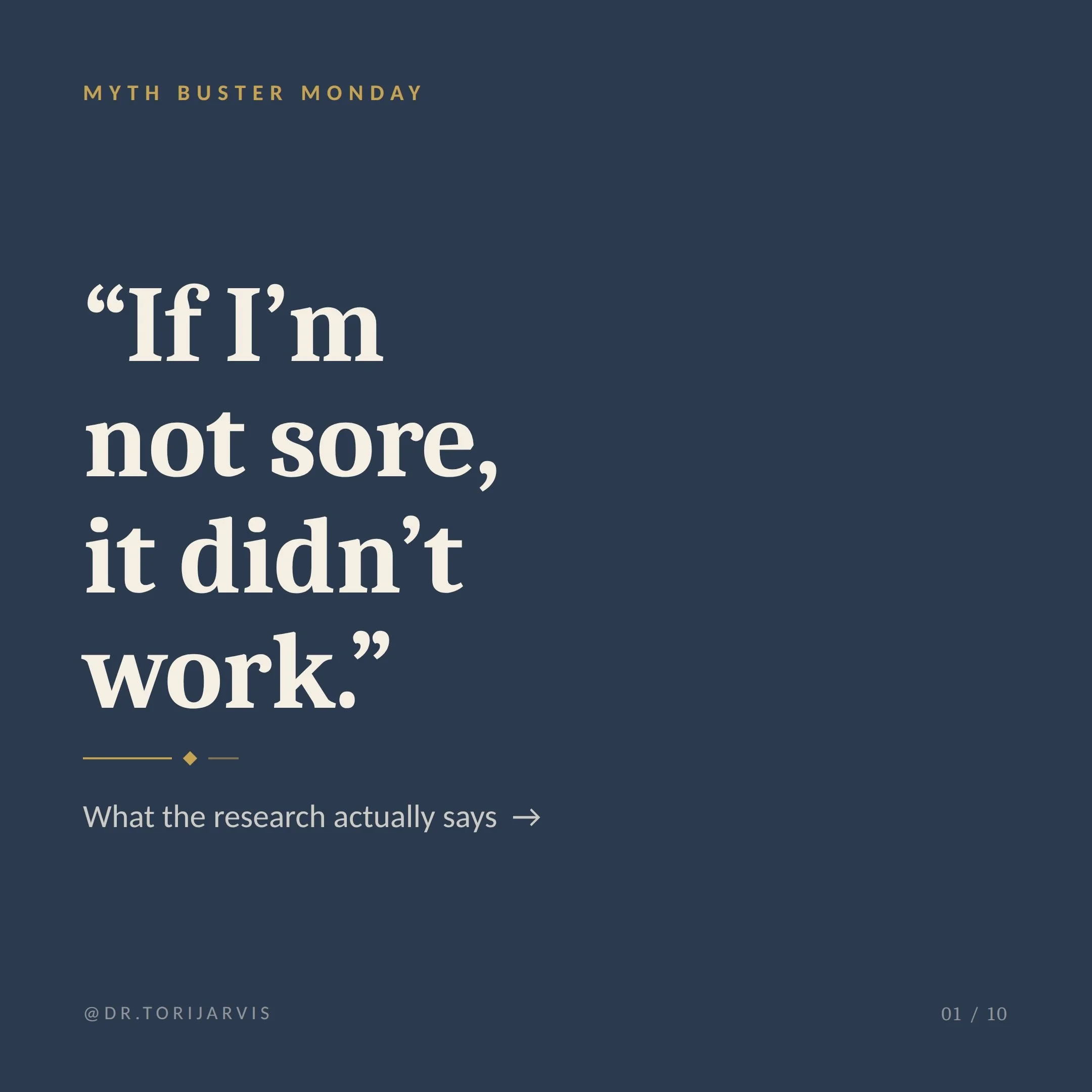 No pain, no gain&rdquo; is the most expensive myth in fitness. It has people switching workouts constantly, never getting stronger at anything, and showing up exhausted. Here&rsquo;s what the research actually says. 👇

That achy feeling a day or two
