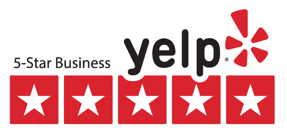 Yelp 5-star business rating badge
