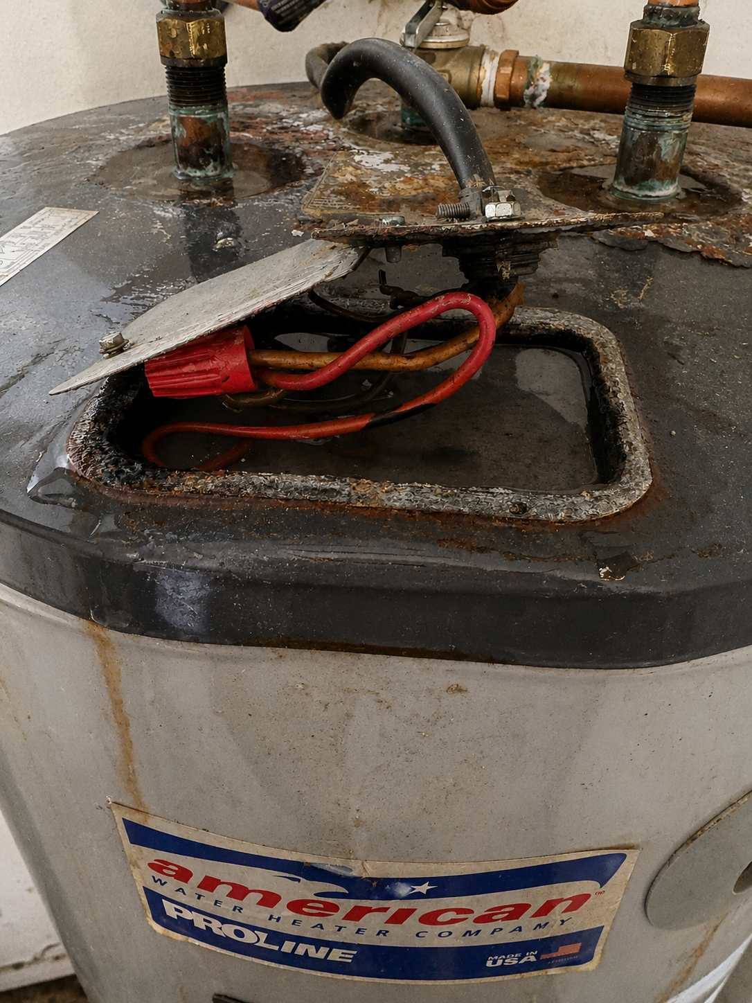 Replacing an old rusted water heater in Pensacola
