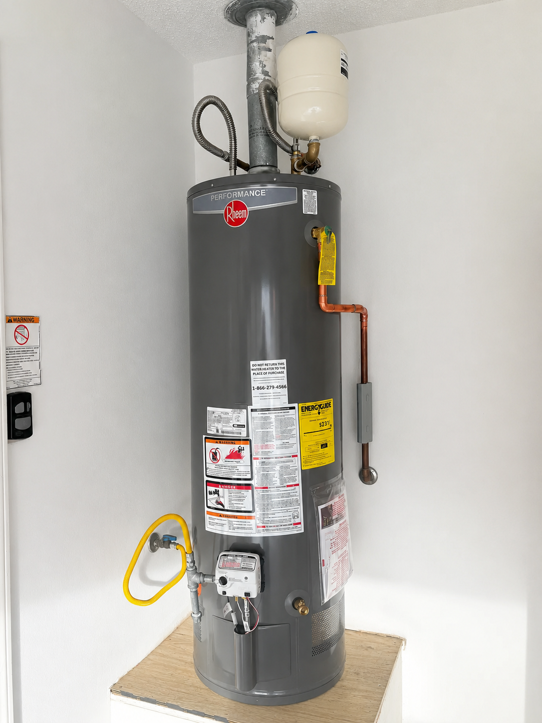 Master plumber installs water heater for a homeowner in Pensacola, FL