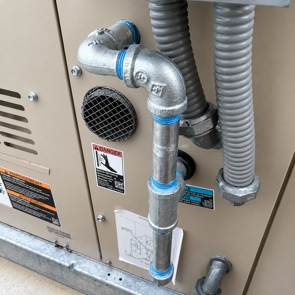 New gas line piping installed by Shoreline Plumbing Solutions in Pensacola, Florida