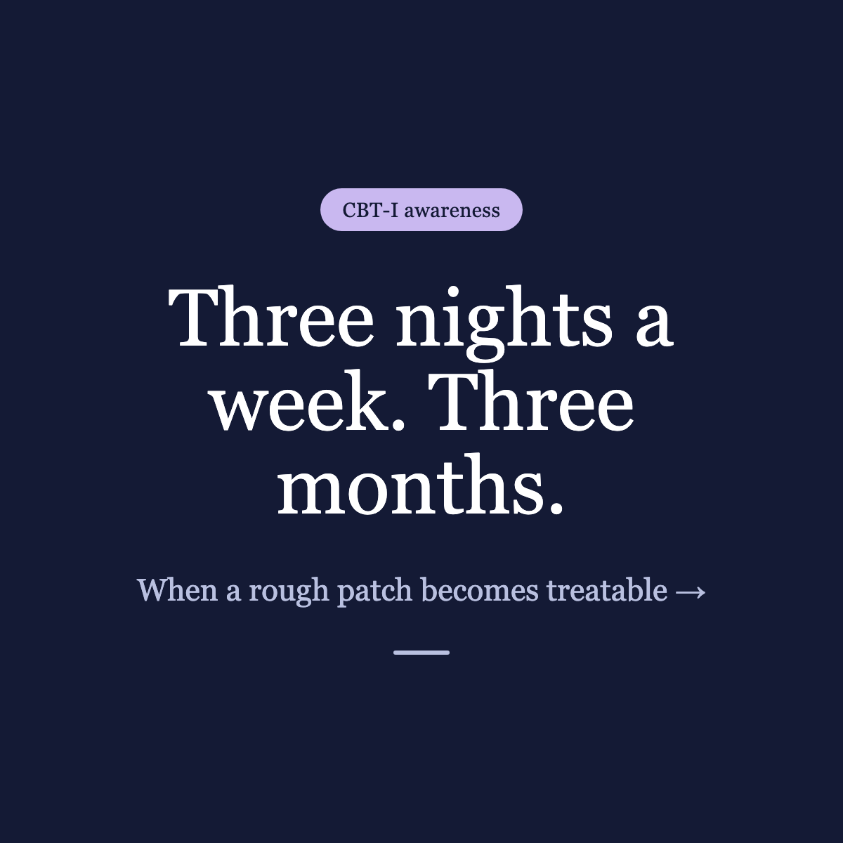 What Counts as Chronic Insomnia