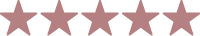 Five pink stars in a row