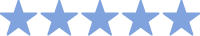 Five blue stars in a row