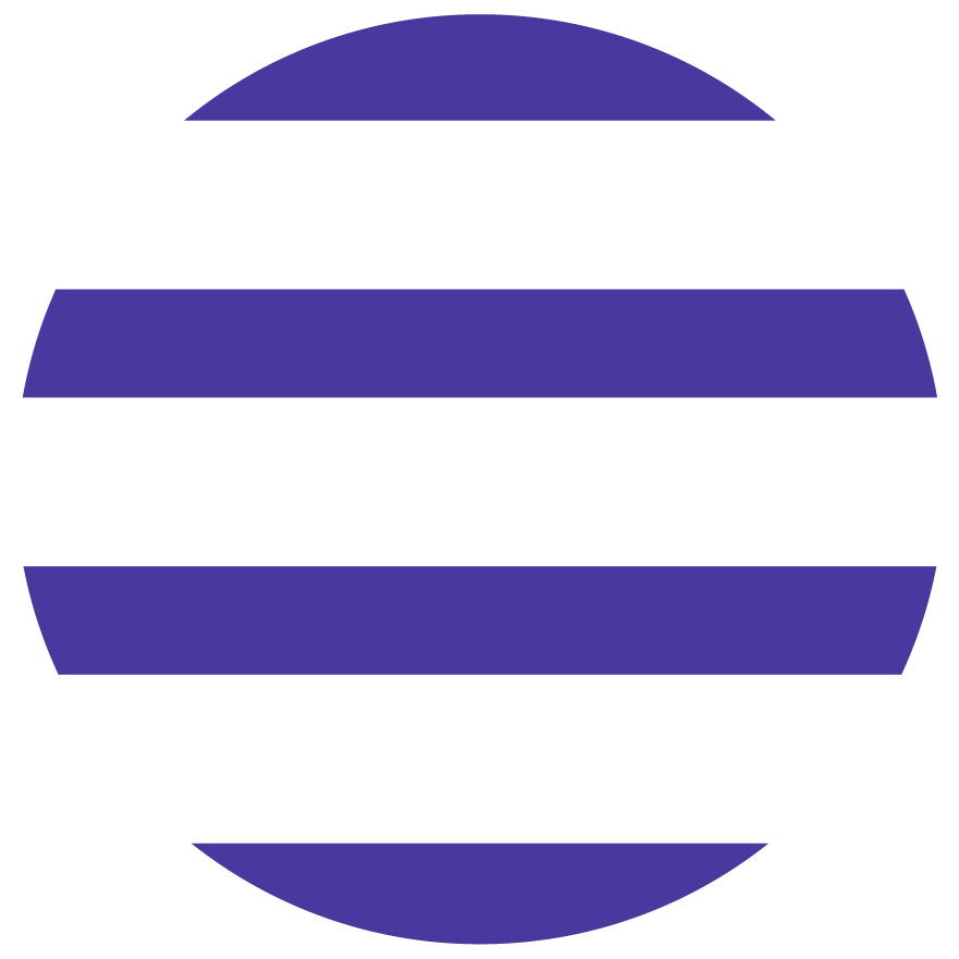 A Sol Sisters brand icon made up of horizontal purple stripes that make up a circle.