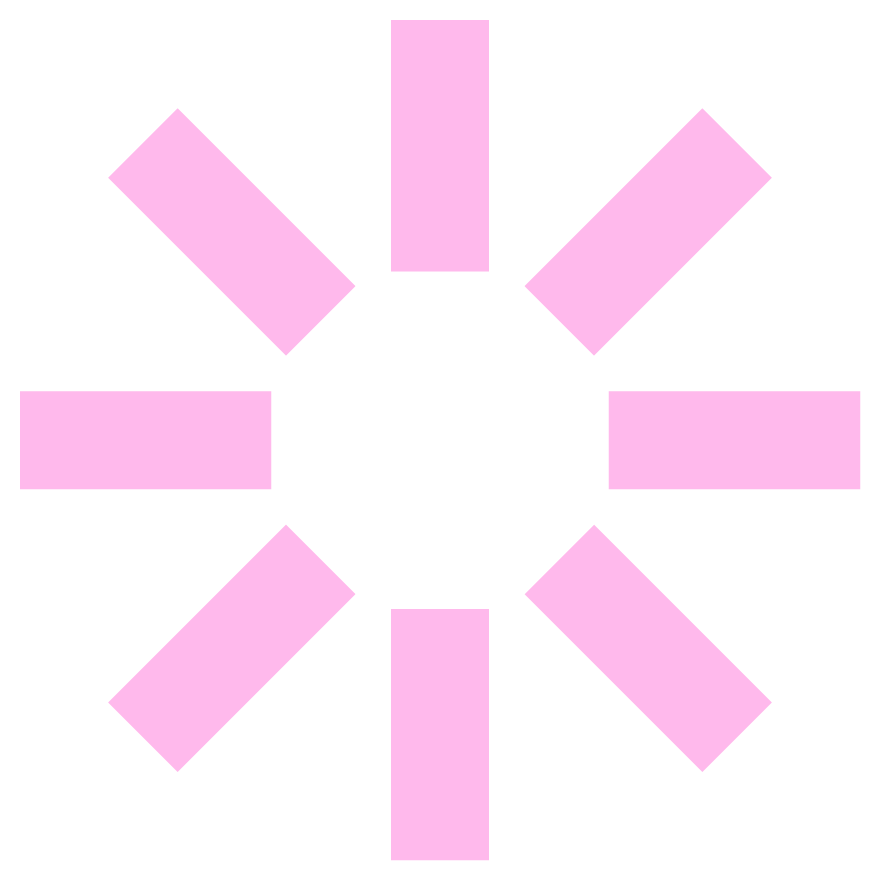 Pink rectangles arranged in a circular pattern on a blank background, a Sol Sisters brand icon.