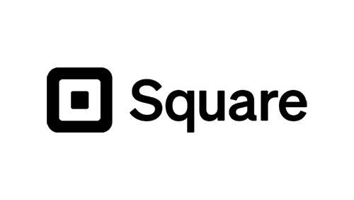 Square logo with a black square inside a white rounded square and the word "Square" beside it.