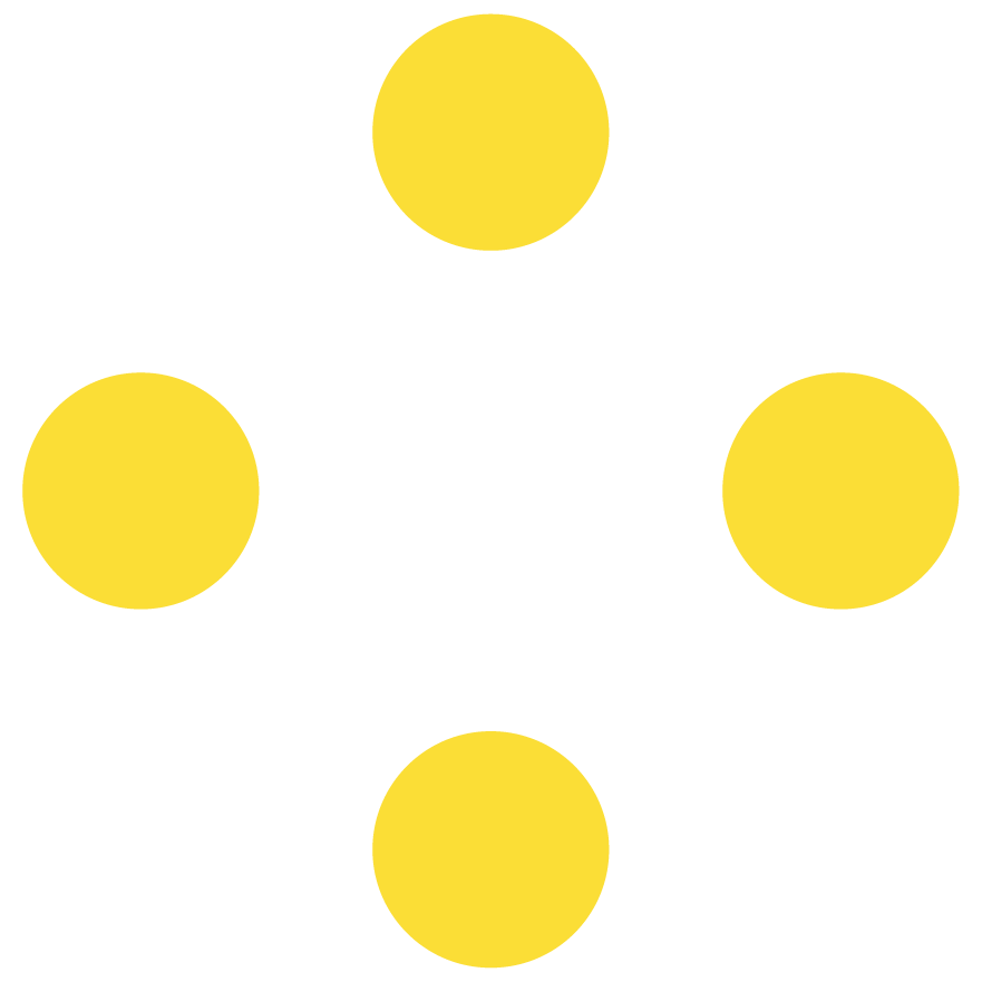 A Sol Sisters brand icon made up of four yellow circles connected to a central blank structure.