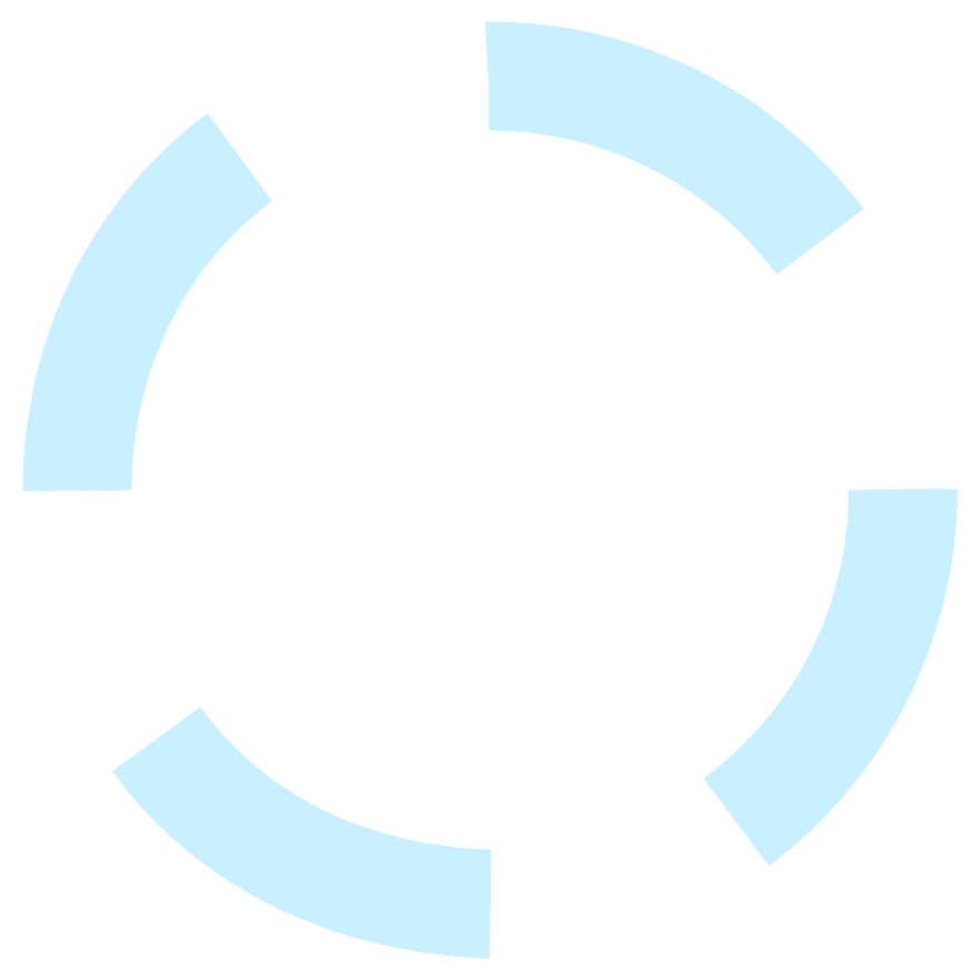 A circular loading icon with light blue segments around a blank center, a Sol Sisters brand icon.