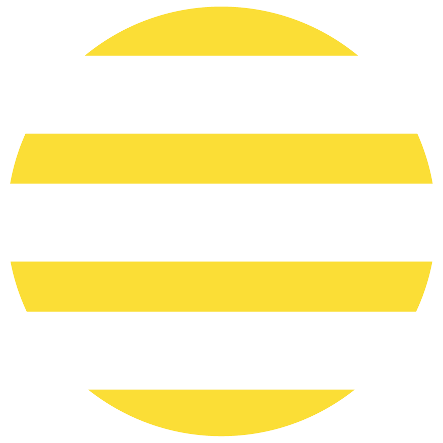 Yellow and black striped ball with curved black lines
