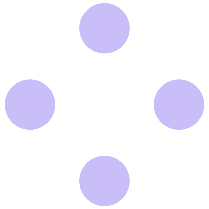 A Sol Sisters brand icon made up of four purple circles connected to a central blank structure.