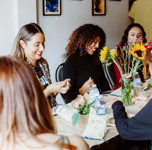 Sol Sisters members doing crafts at a Sol Sisters event
