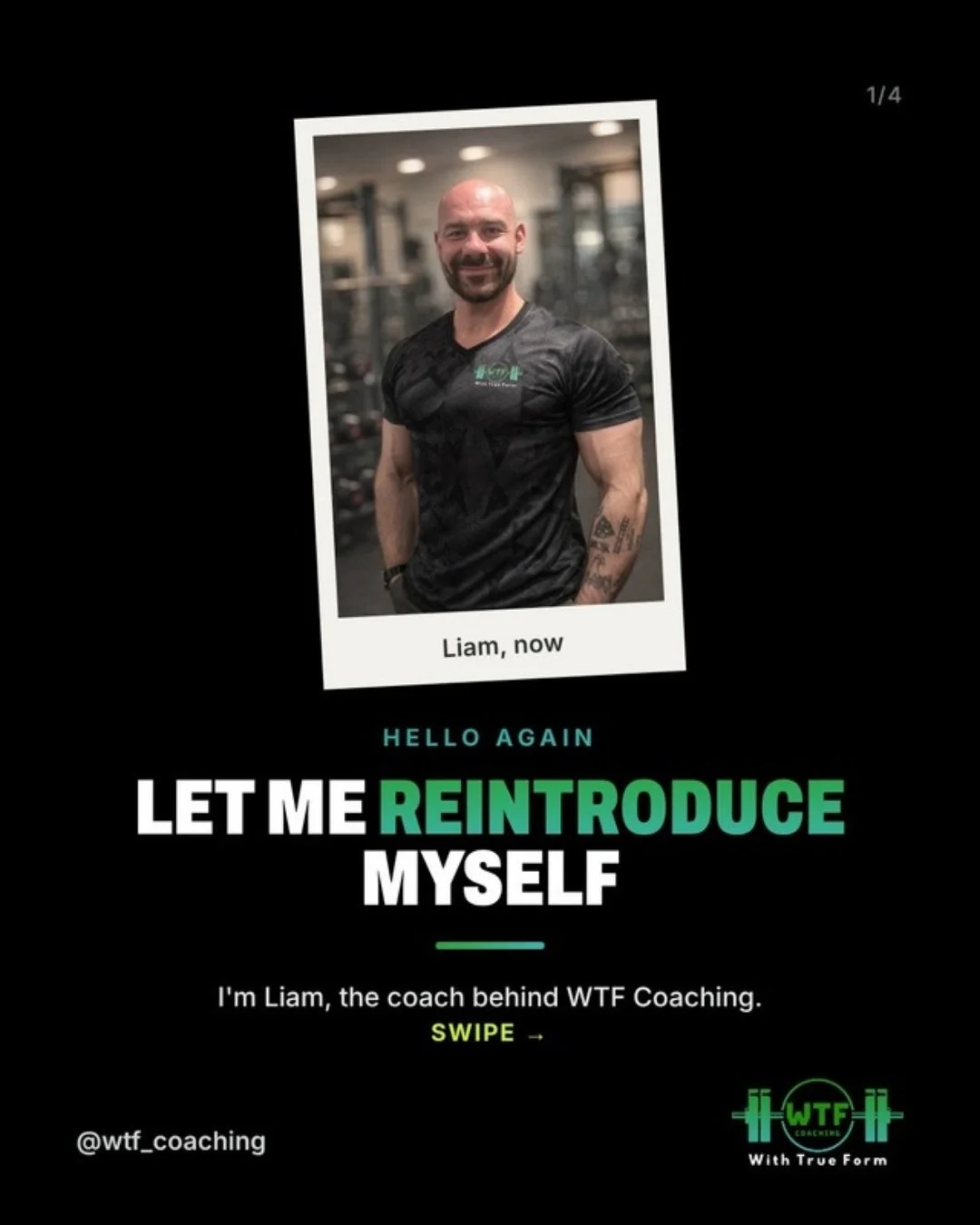Let me reintroduce myself.

I'm Liam, the coach behind WTF Coaching. WTF stands for With True Form.

I started lifting at 13, learning from my dad, a powerlifter. Twenty years under the bar later, the lesson that stuck is simple: the training that wo