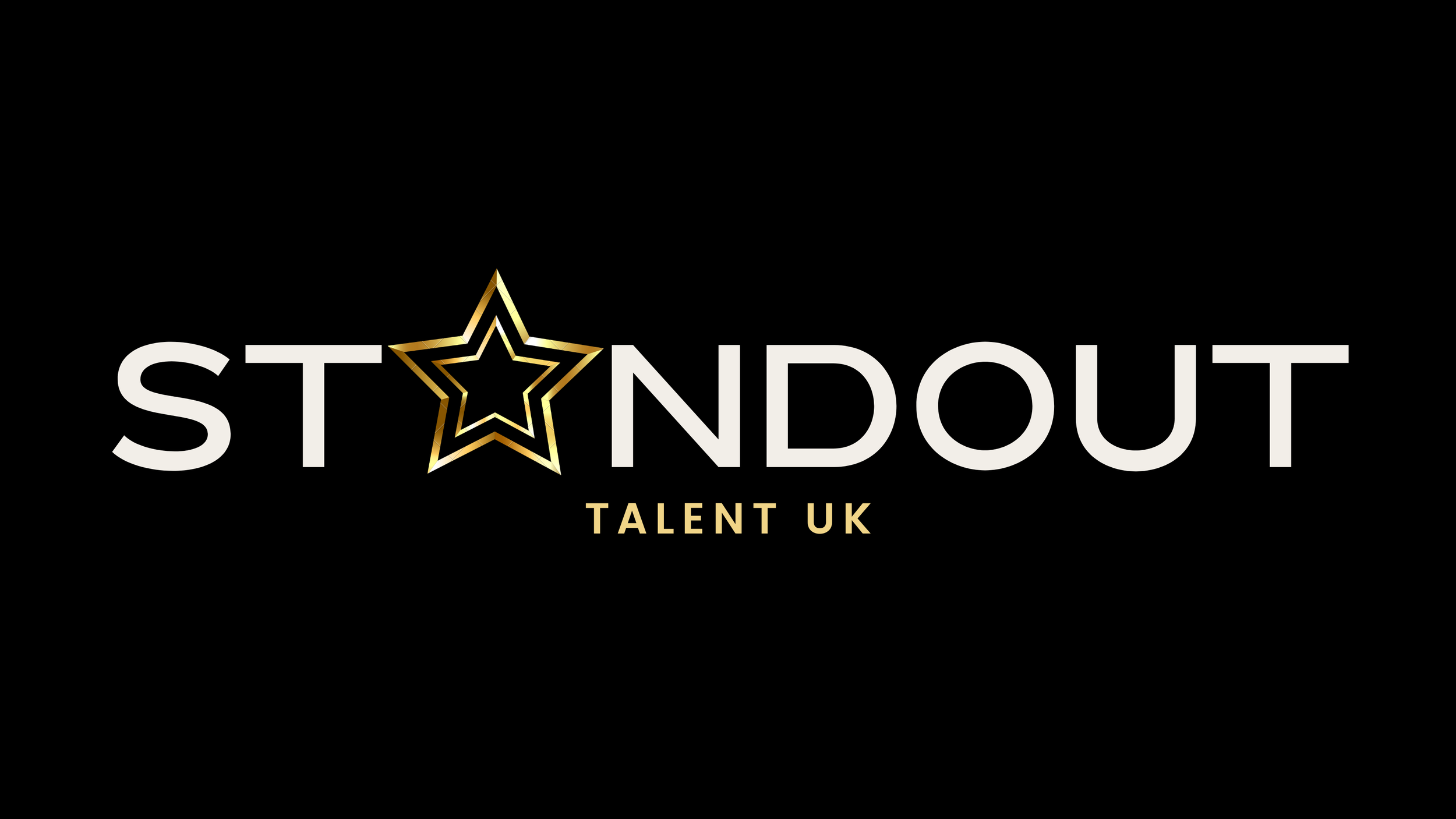 Logo for Standout Talent UK featuring a gold-outlined star replacing the letter 'A' in 'Standout' and the text 'TALENT UK' below.