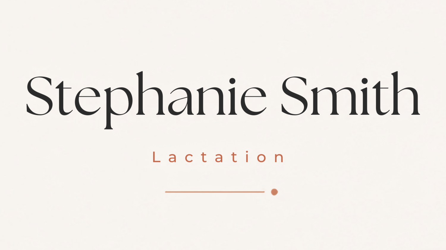 Stephanie Smith Lactation