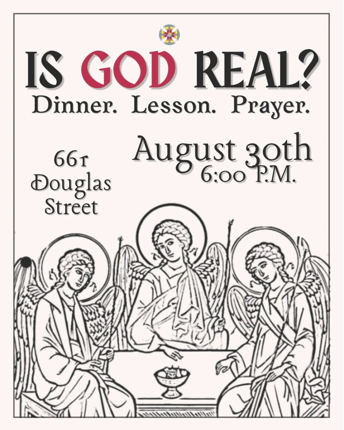 This semester we are talking about church history and FAQs about the episcopal faith. This week we are starting off with the question, &ldquo;Is God real?&rdquo; All are welcome to join us Sunday night at 6pm for open discussion while enjoying free d