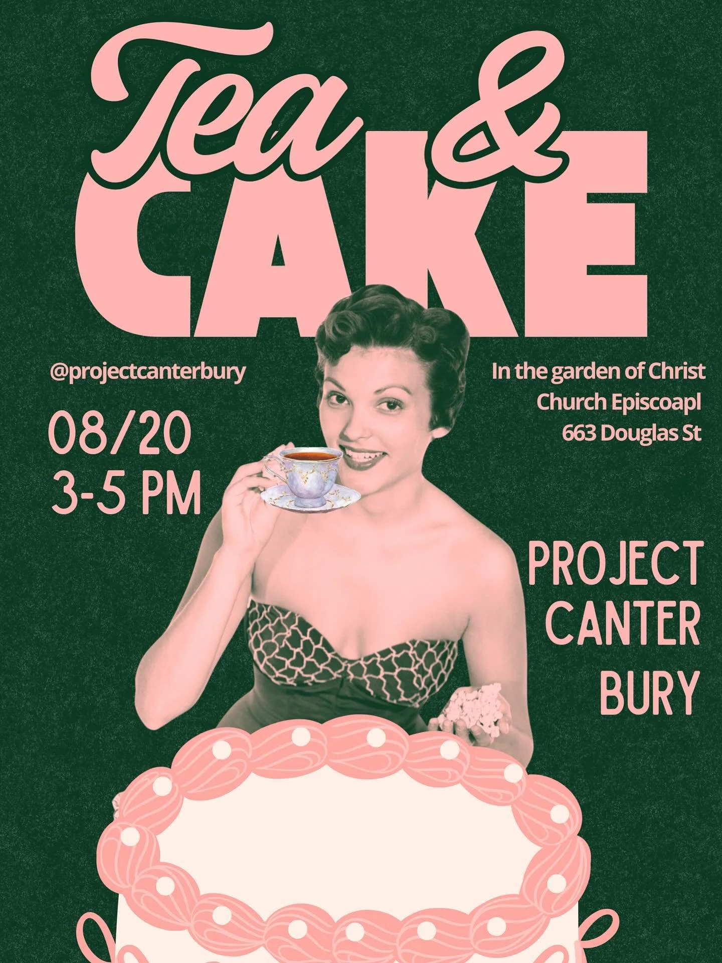 Mark your calendars! To kick off the new semester we&rsquo;re hosting tea and cake in the garden of Christ church episcopal from 3-5pm, on Wednesday the 20th. Come for a little or stay a while, we&rsquo;re excited to see you! Stay tuned for more proj