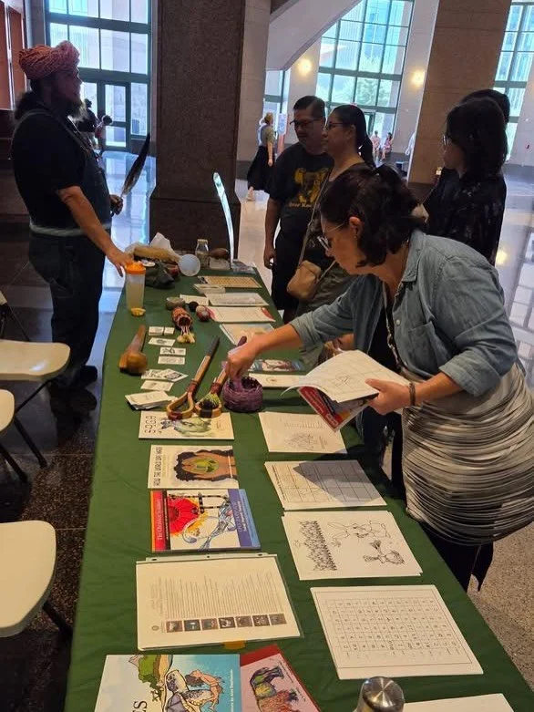 The @bullockmuseum monthly Free Day was very successful for the Central Texas Cherokee Township with @d_tlutlu  faithfully demonstrating the blow &lsquo;gun&rsquo; and hand made darts, stick ball game, sharing Cherokee stories, and talking about Cher