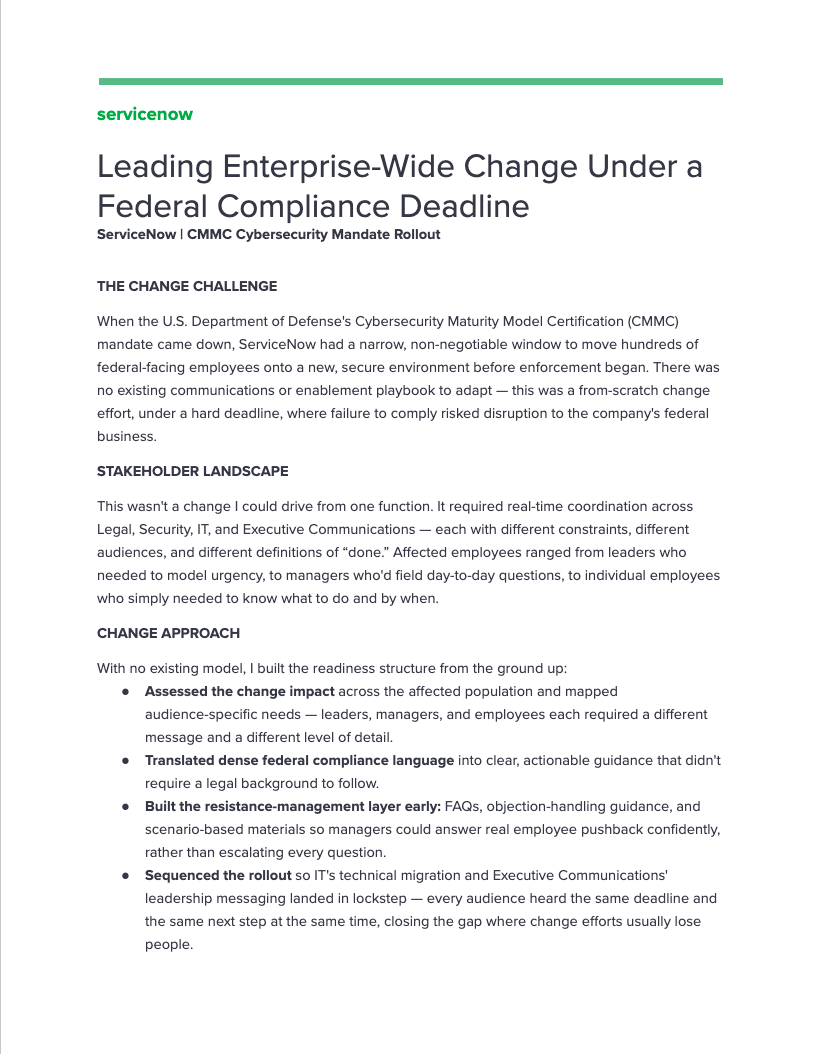 Public Sector Mandate Case Study