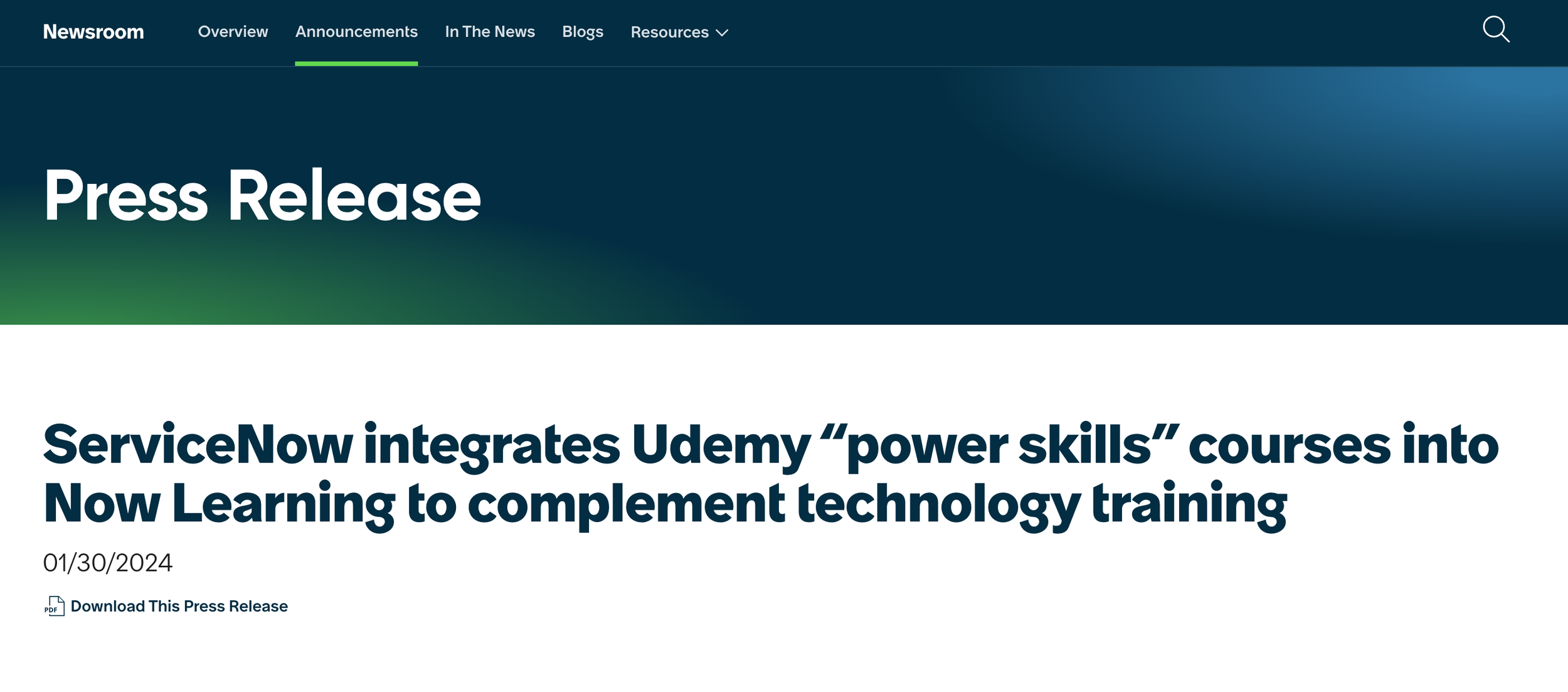Led the cross collaboration with communications media relations, training, and Udemy teams
