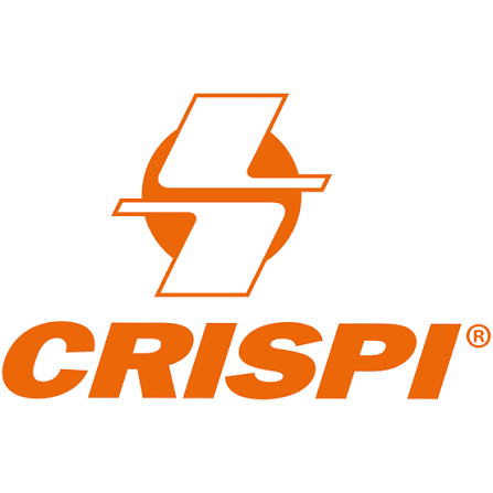 Crispi logo featuring an orange stylized 'S' and the word 'CRISPI' in bold orange letters