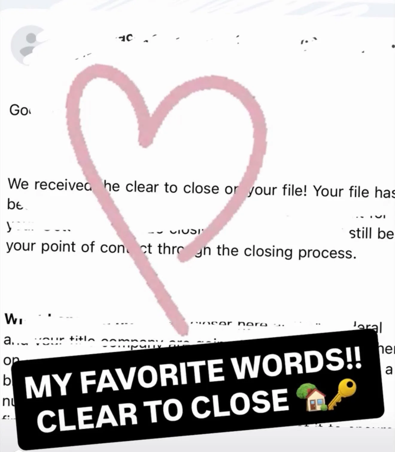 My favorite words on this beautiful Friday ➡️ CLEAR TO CLOSE!!! 🏡🔑 

#IronValleyRealEstateHR #BetterThanEverLiving #VAloan #CLEARTOCLOSE