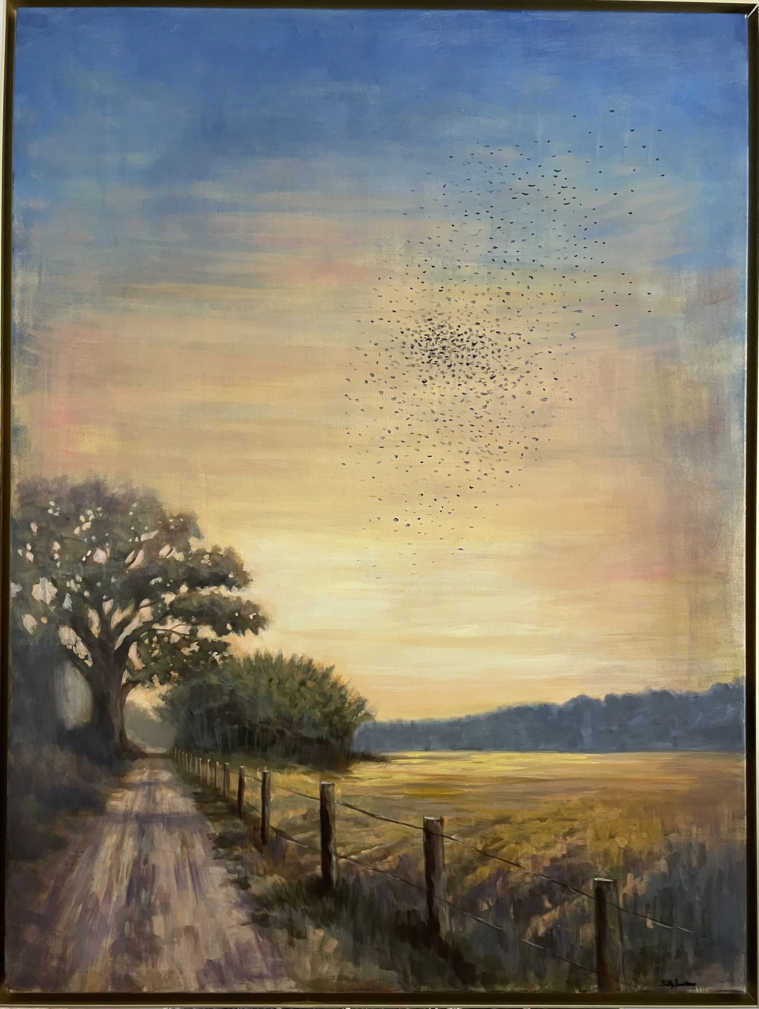 Blackbirds Over the Cane Field