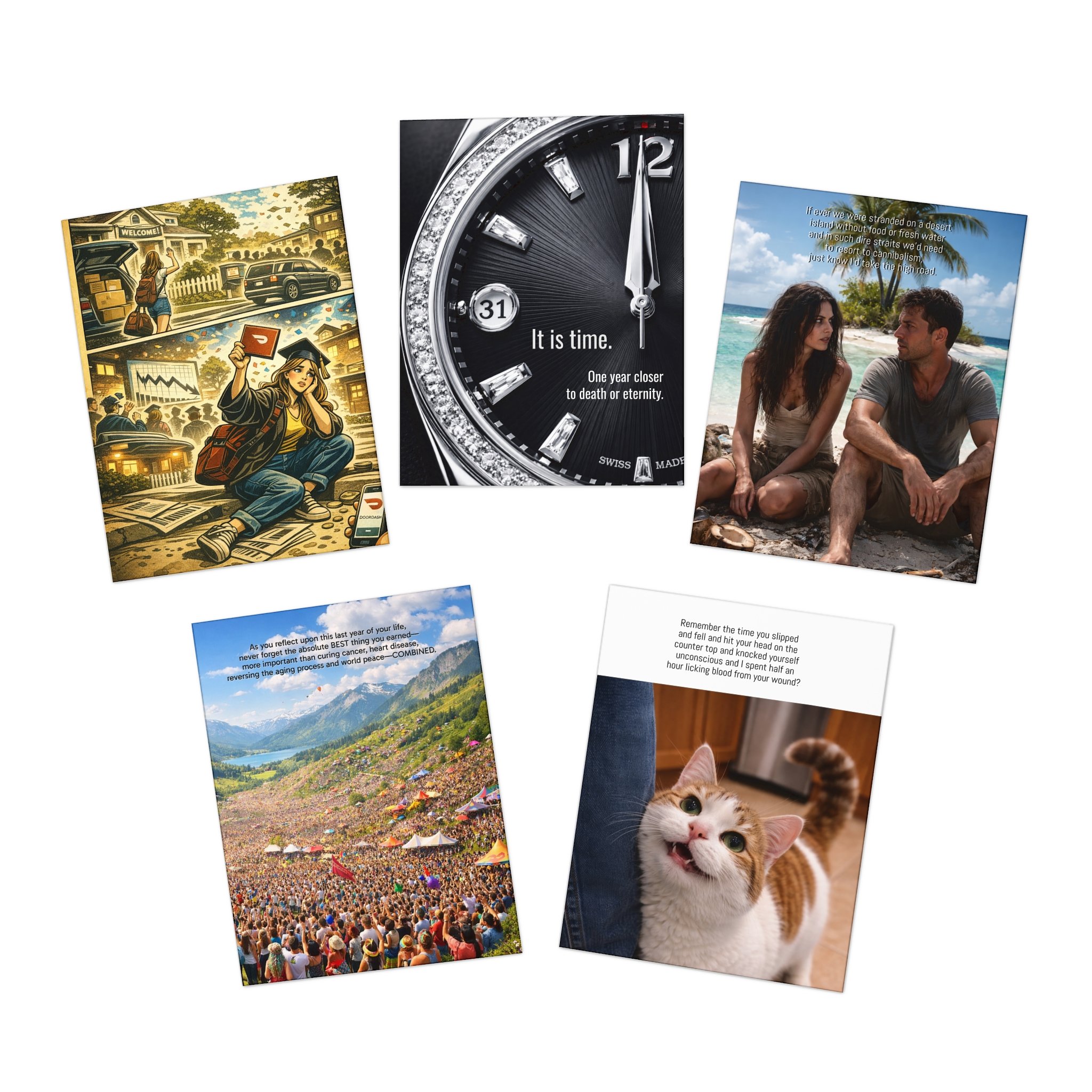 Special Occasion Greeting Cards for schmucks (5-Pack)