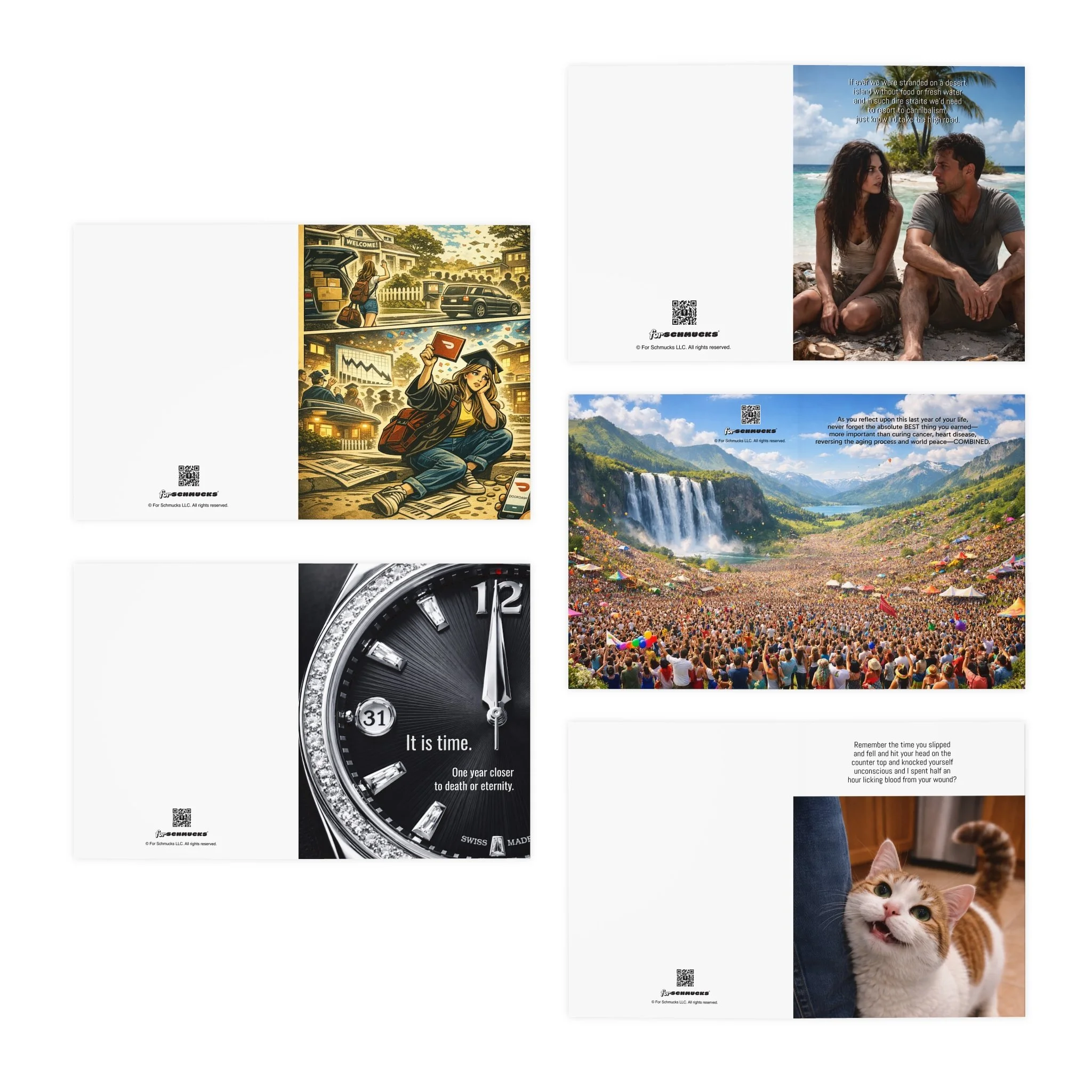 Special Occasion Greeting Cards for schmucks (5-Pack)