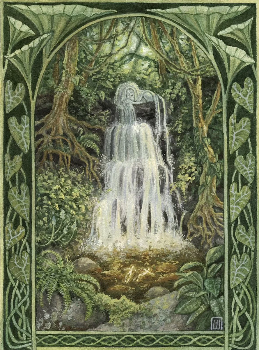 Mother Nature - Watercolor and gouache on paper