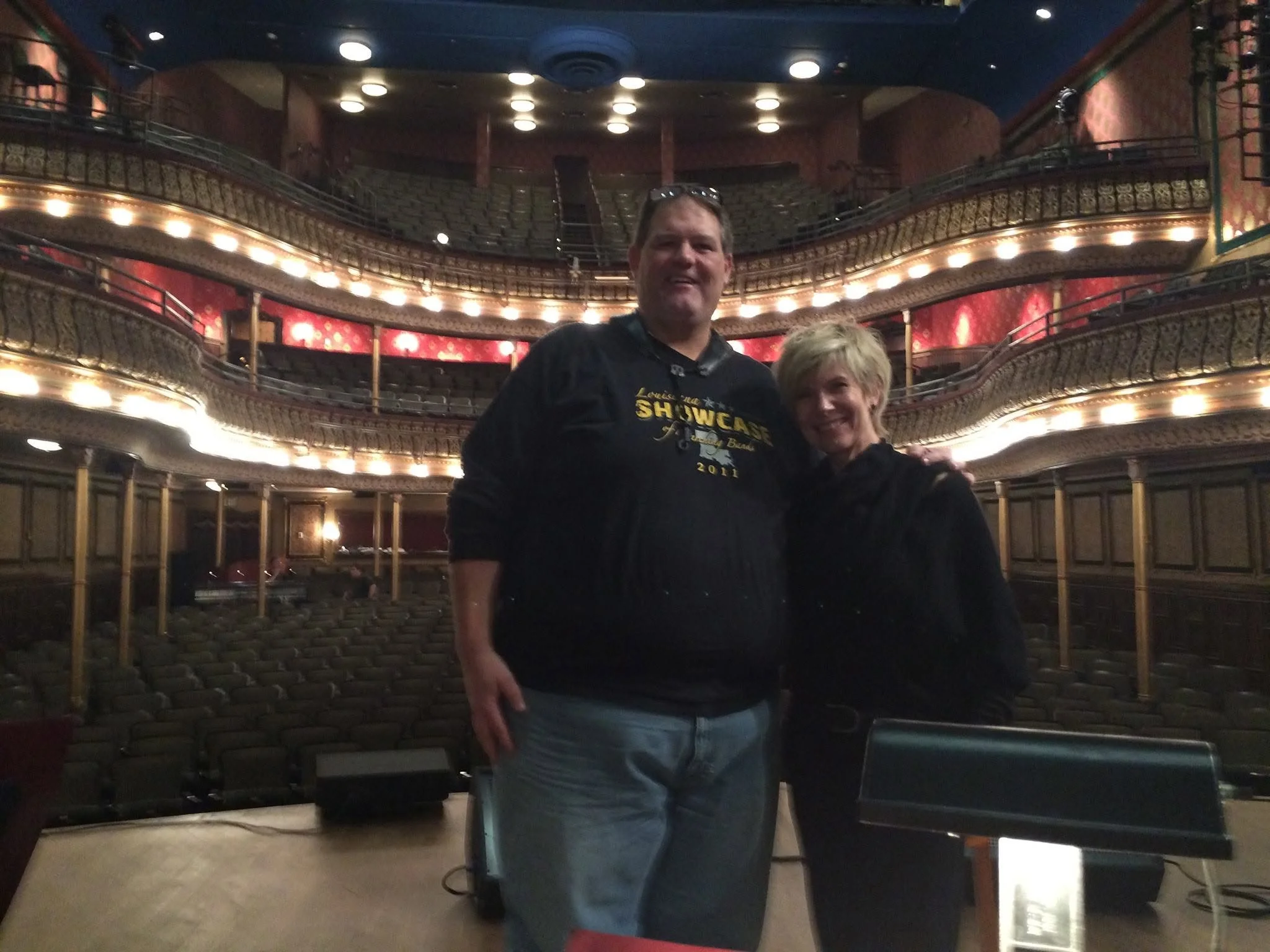 on stage with Debbie Boone during rehearsal.jpg