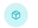 Light blue circular icon with a white open box in the center.