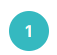 A blue circle with the number 1 inside it.