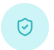 A minimalist icon of a watermark in a light blue circle