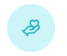 Icon of a handshake inside a blue circular background.