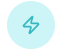 Lightning bolt icon inside a blue circle