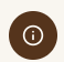 A circular icon with a lowercase letter 'i' in the center on a brown background.
