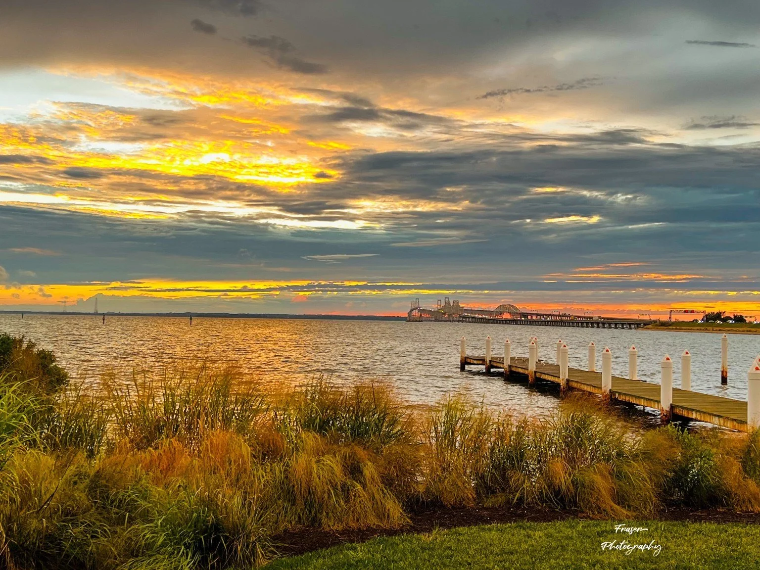 Golden Sunset over the Chesapeake Bay Bridge