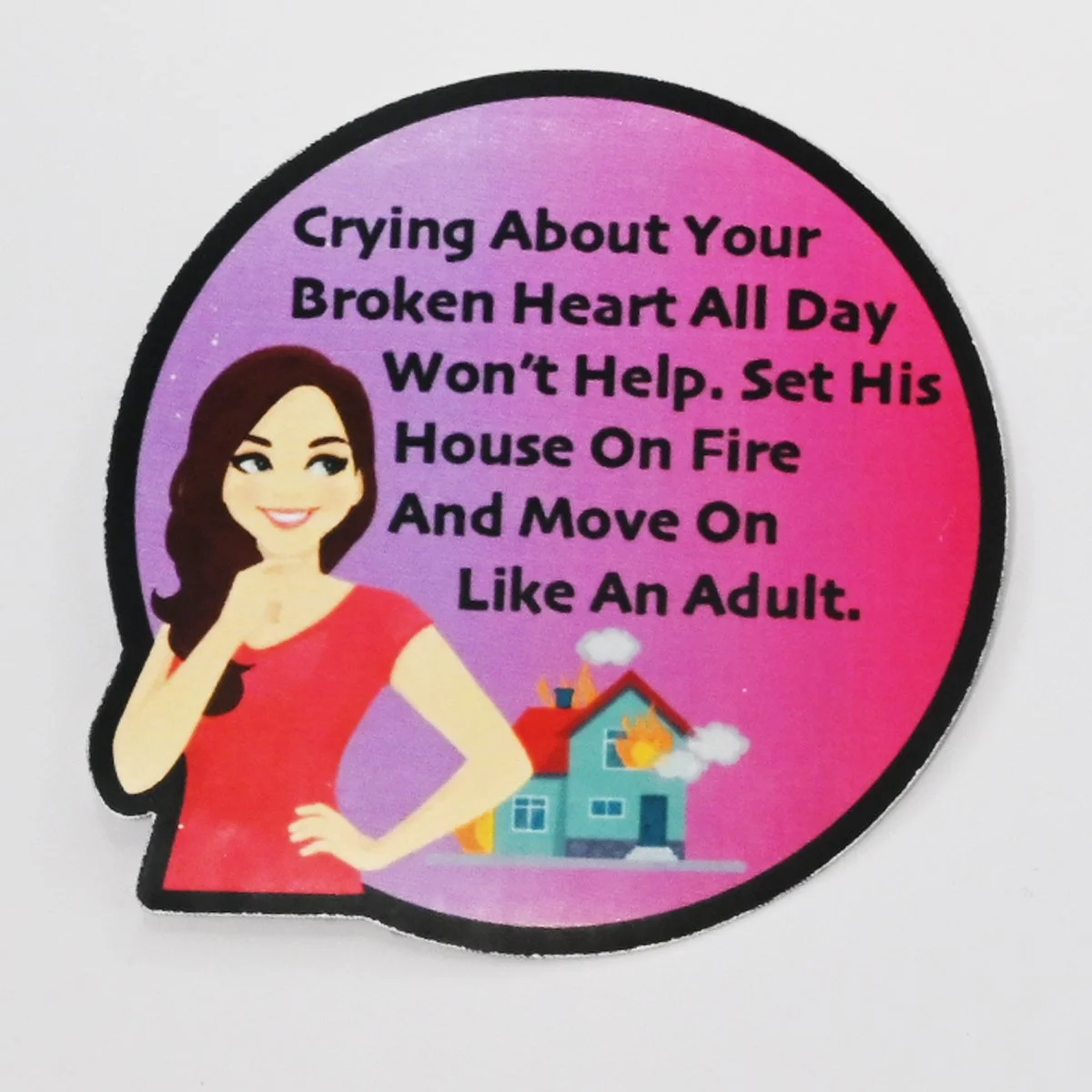 Broken heart sticker