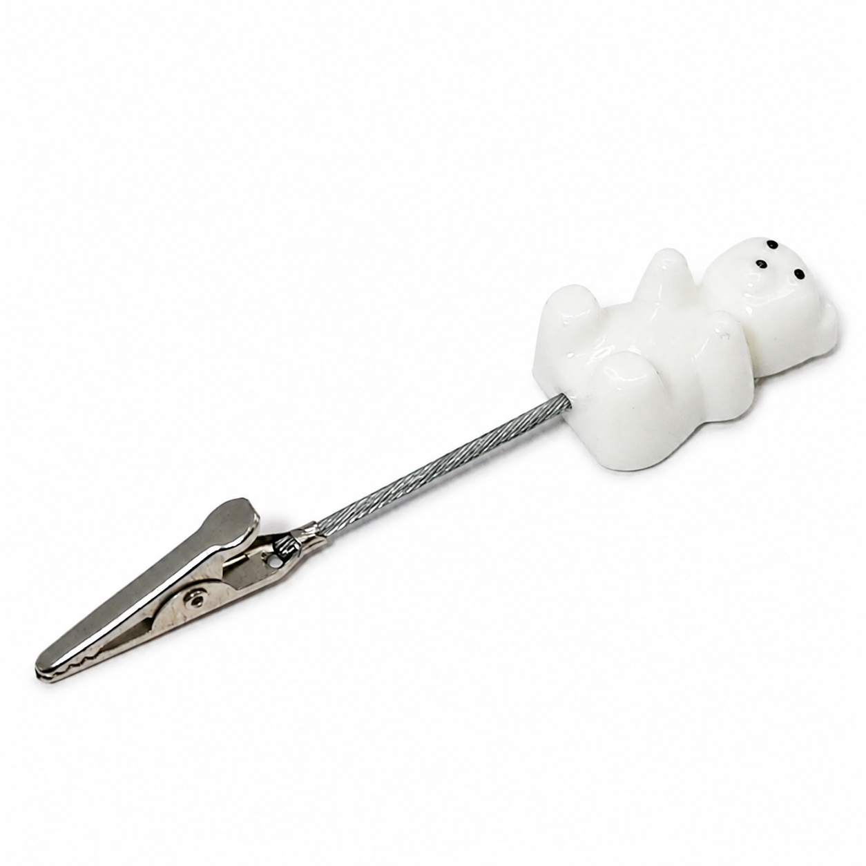 White resin gummy bear roach clip