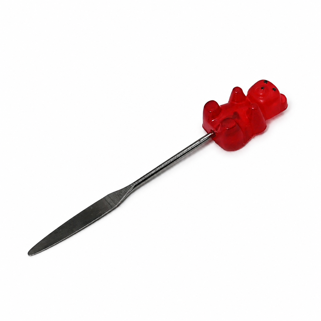 Red gummy bear resin dab tool
