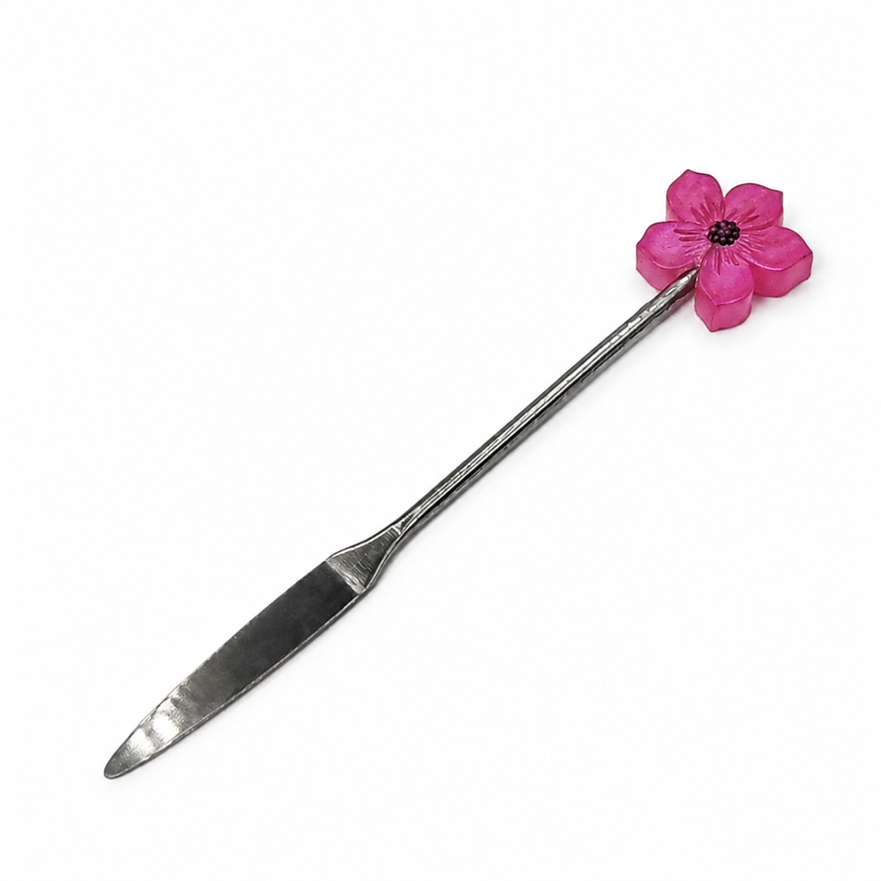 Pink flower resin dab tool