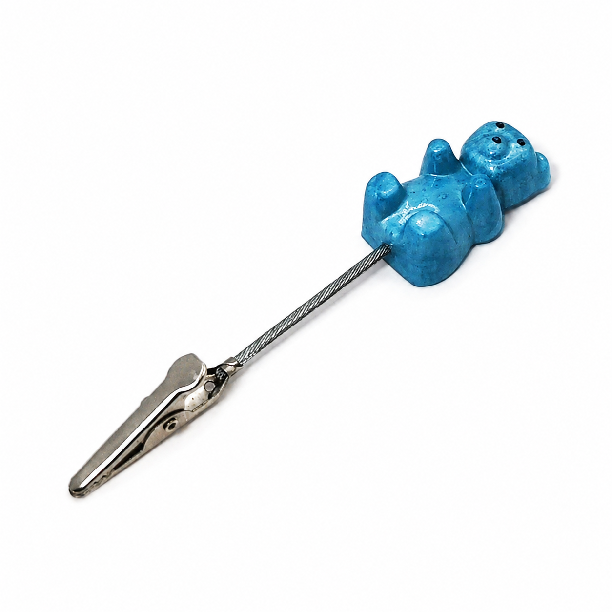 Light blue gummy bear resin roach clip