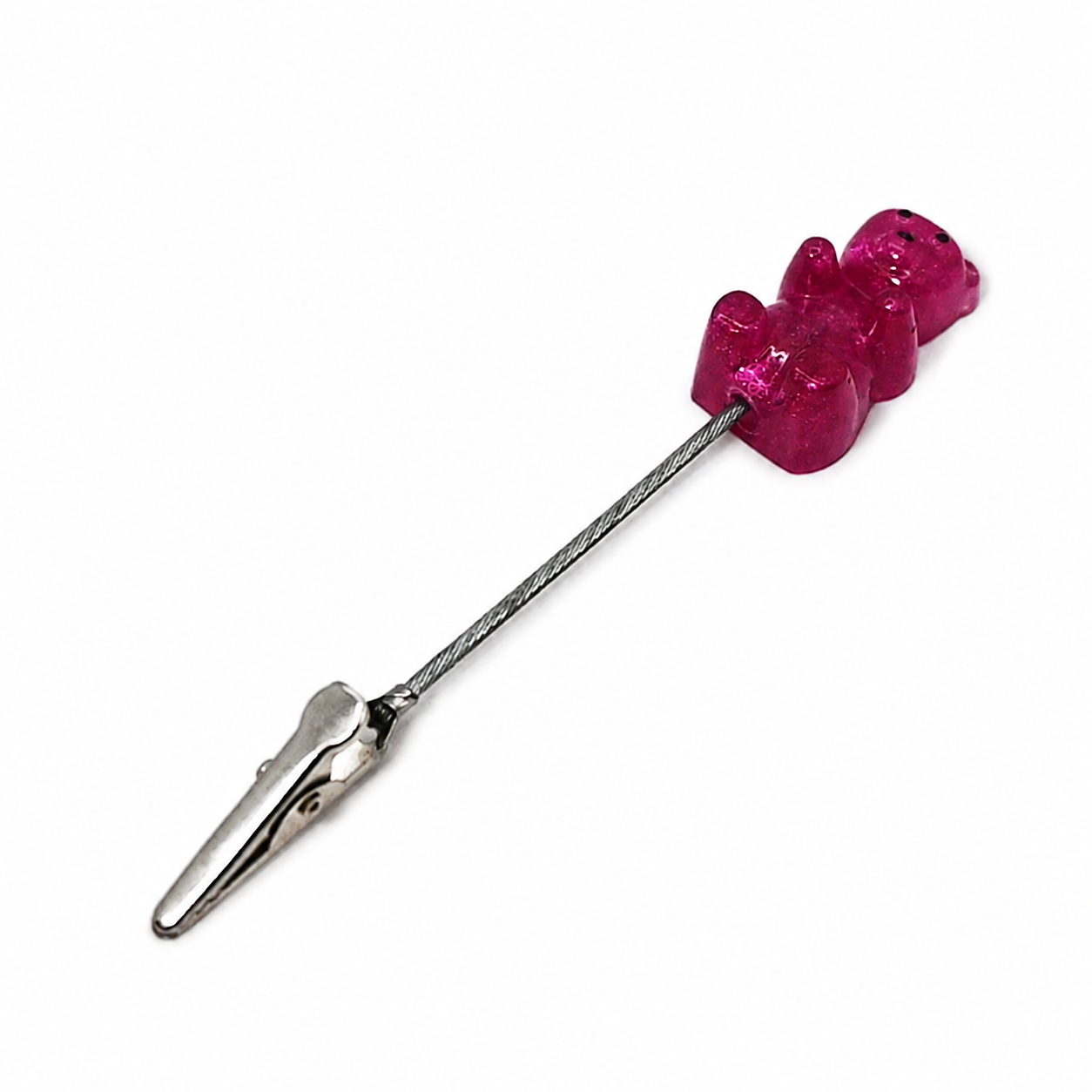 Pink gummybear resin roach clip