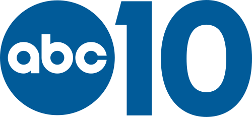Logo of ABC 10 with the text 'abc 10' in blue.