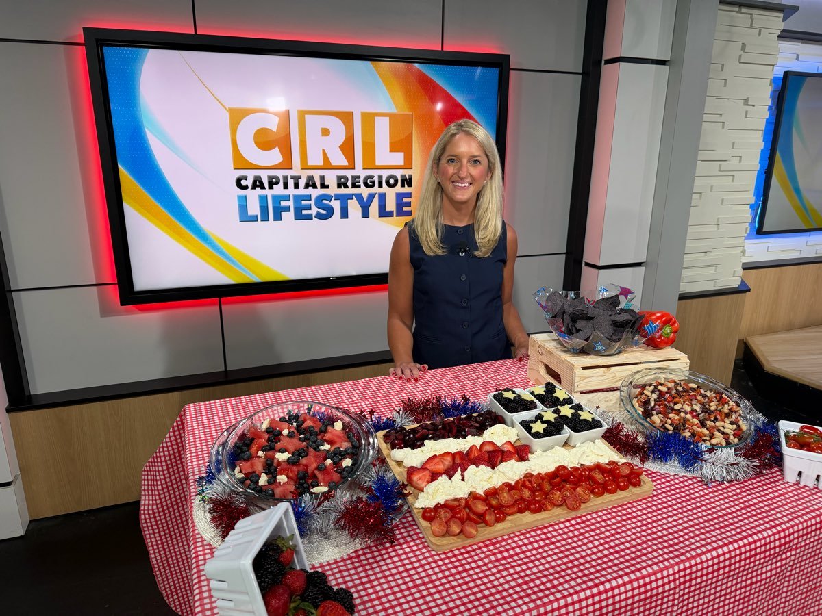 Kileigh Job, RD, presenting healthy recipes on Capital Region Lifestyle TV