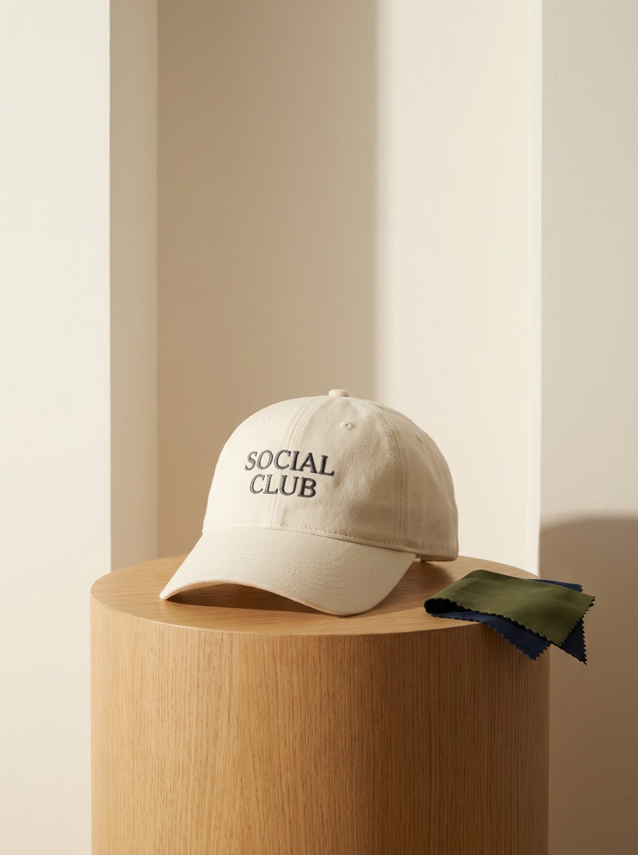 Embroidered Cotton Cap