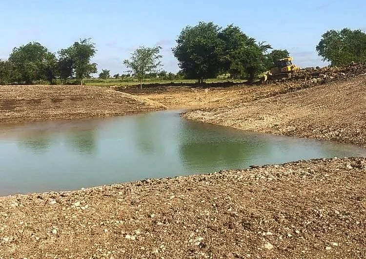 Tank pond construction hamilton county texas