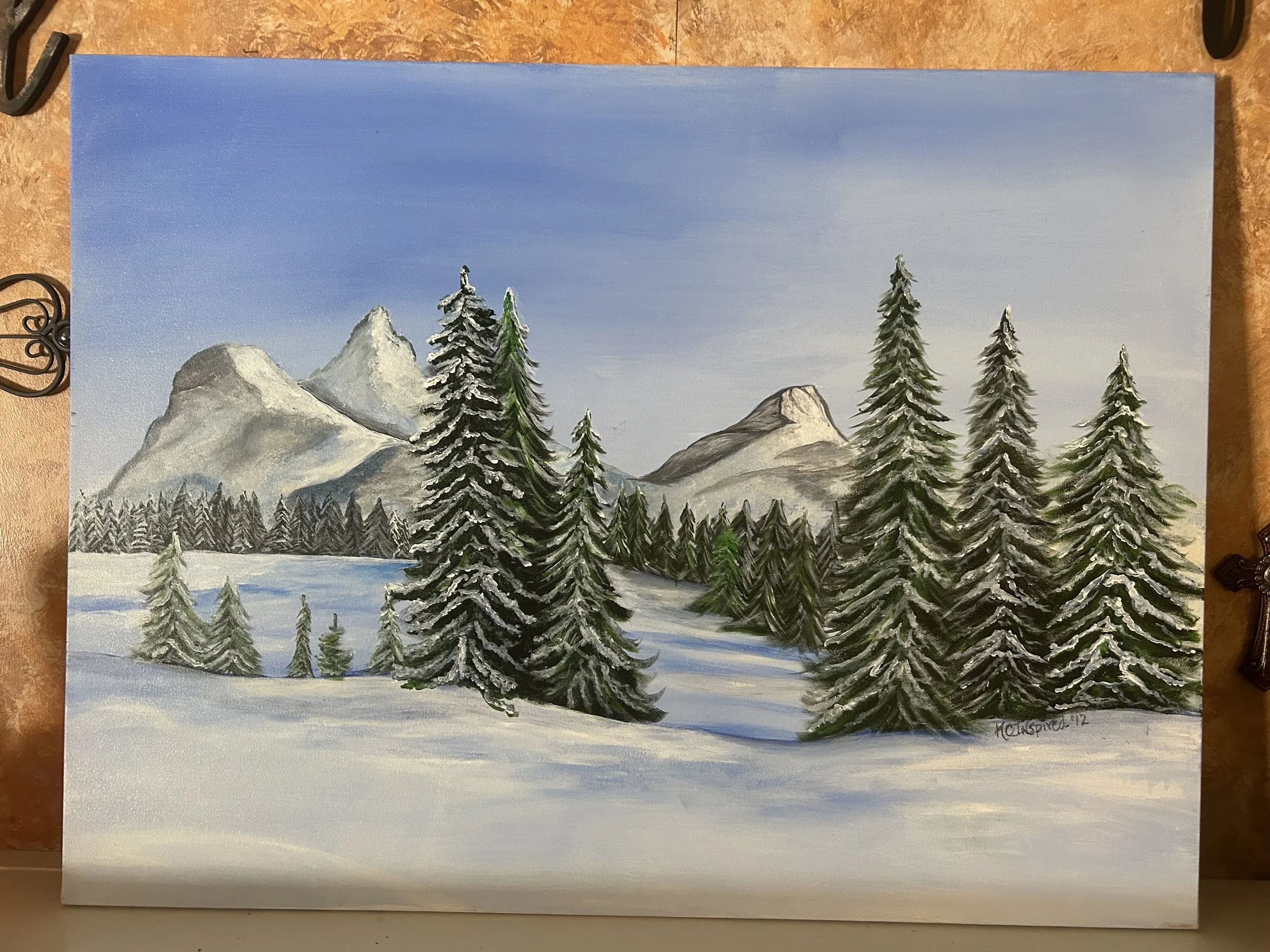 Majestic Mount Everest Acrylic Painting - 30x40 Canvas